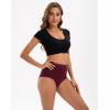 imageINNERSY Womens Cotton Underwear Super High Waisted Briefs Soft Full Coverage Panties 4 PackDark Basics
