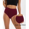 imageINNERSY Womens Cotton Underwear Super High Waisted Briefs Soft Full Coverage Panties 4 PackDark Basics