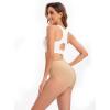 imageINNERSY Womens High Waisted Underwear Cotton Panties Regular ampamp Plus Size 5PackBlackbeigewhite