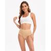 imageINNERSY Womens High Waisted Underwear Cotton Panties Regular ampamp Plus Size 5PackBlackbeigewhite