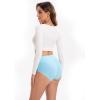 imageINNERSY Womens High Waisted Underwear Cotton Panties Regular ampamp Plus Size 5PackMacaroon