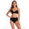 imageINNERSY Womens High Waisted Underwear Cotton Panties Regular ampamp Plus Size 5PackSolid Black