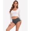 imageINNERSY Womens High Waisted Underwear Cotton Panties Regular ampamp Plus Size 5PackSolid Colors and Polka Dot