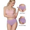 imageINNERSY Womens High Waisted Underwear Cotton Panties Regular ampamp Plus Size 5PackStyle 1