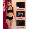 imageINNERSY Womens Period Underwear High Waisted Postpartum Menstrual Panties 3 PackBlack With Dark Lining