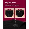 imageINNERSY Womens Period Underwear High Waisted Postpartum Menstrual Panties 3 PackBlack With Dark Lining