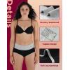 imageINNERSY Womens Period Underwear High Waisted Postpartum Menstrual Panties 3 PackBlack With Grey Hem