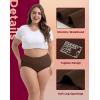 imageINNERSY Womens Period Underwear High Waisted Postpartum Menstrual Panties 3 PackCoffee Gradient