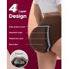 imageINNERSY Womens Period Underwear High Waisted Postpartum Menstrual Panties 3 PackCoffee Gradient