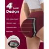 imageINNERSY Womens Period Underwear High Waisted Postpartum Menstrual Panties 3 PackRose Print
