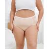 imageINNERSY Womens Plus Size Floral Lace Nylon Underwear High Waisted Panties 3PackBlackBeige