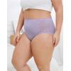 imageINNERSY Womens Plus Size Floral Lace Nylon Underwear High Waisted Panties 3PackLavender Blush