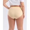 imageINNERSY Womens Plus Size XL5XL Cotton Underwear High Waisted Briefs Panties 4PackBeige