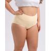 imageINNERSY Womens Plus Size XL5XL Cotton Underwear High Waisted Briefs Panties 4PackBeige