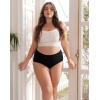 imageINNERSY Womens Plus Size XL5XL Cotton Underwear High Waisted Briefs Panties 4PackBlack