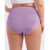 imageINNERSY Womens Plus Size XL5XL Cotton Underwear High Waisted Briefs Panties 4PackViolet Blush