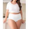 imageINNERSY Womens Plus Size XL5XL Cotton Underwear High Waisted Briefs Panties 4PackWhite