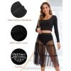 imageINNERSY Womens Underwear Cotton Briefs High Waisted Breathable Panties 5 PackBlack