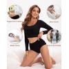 imageINNERSY Womens Underwear Cotton Briefs High Waisted Breathable Panties 5 PackBlack