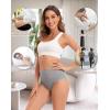 imageINNERSY Womens Underwear Cotton Briefs High Waisted Breathable Panties 5 PackBlackgraywhite
