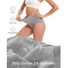 imageINNERSY Womens Underwear Cotton Briefs High Waisted Breathable Panties 5 PackBlackgraywhite