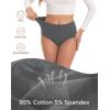 imageINNERSY Womens Underwear Cotton Briefs High Waisted Breathable Panties 5 PackDotsgray