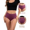 imageINNERSY Womens Underwear Cotton Briefs High Waisted Breathable Panties 5 PackDusky Glow