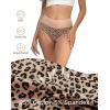 imageINNERSY Womens Underwear Cotton Briefs High Waisted Breathable Panties 5 PackLeopard Charm