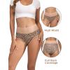 imageINNERSY Womens Underwear Cotton Briefs High Waisted Breathable Panties 5 PackLeopard Charm
