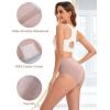 imageINNERSY Womens Underwear Cotton Briefs High Waisted Breathable Panties 5 PackVaricolored