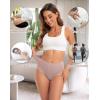 imageINNERSY Womens Underwear Cotton Briefs High Waisted Breathable Panties 5 PackVaricolored