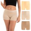imageINNERSY Womens 47quot Inseam Boy Shorts Underwear Silky Boxer Briefs Panties 3PackNude Tones