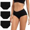 imageINNERSY Womens High Waisted Period Underwear Heavy Flow Postpartum Menstrual Panties 3PackBlack