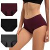 imageINNERSY Womens High Waisted Period Underwear Heavy Flow Postpartum Menstrual Panties 3PackVintage Dark