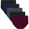 imageINNERSY Womens High Waisted Underwear Cotton Panties Regular ampamp Plus Size 5PackDarks 1