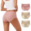imageINNERSY Womens Seamless No Show Hipster Panties Invisible Light Underwear 3PackNude Dip