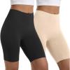 imageINNERSY Womens Slip Shorts for Under Dresses High Waisted Summer Shorts 3Pack2pack Black Nude
