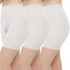 imageINNERSY Womens Slip Shorts for Under Dresses High Waisted Summer Shorts 3PackWhite