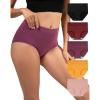 imageINNERSY Womens Underwear Cotton Briefs High Waisted Breathable Panties 5 PackDusky Glow
