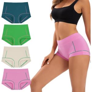 imageINNERSY Womens Cotton Boyshorts Underwear Soft Moisture Wicking Boxer Briefs 4PackFresh Candy