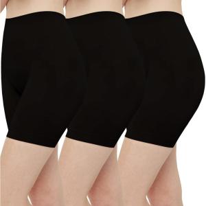 imageINNERSY Womens Slip Shorts for Under Dresses High Waisted Summer Shorts 3PackBlack