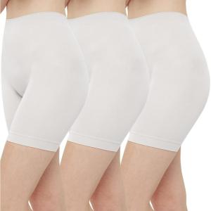 imageINNERSY Womens Slip Shorts for Under Dresses High Waisted Summer Shorts 3PackWhite