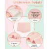 imageINNERSY Girls Boyshorts Underwear Soft Cotton Panties Size 816 for Teens 5PackBlush Petal