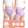 imageINNERSY Girls Period Underwear Cotton First Period Starter Menstrual Panties for Teen Girls Size 816 3 PackPurplePinkGreen