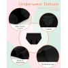 imageINNERSY Girls Period Underwear for Teens Heavy Flow Panties Size 1018 Hold 4 Tampons 3PackSolid Black