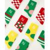 imageINNERSY Kids Boys Girls Cotton Socks Colorful Checkered Novelty Crew Socks for Teens 5 Pairs2checkered1stripes2dots G