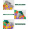 imageINNERSY Kids Boys Girls Cotton Socks Colorful Checkered Novelty Crew Socks for Teens 5 PairsCheckered Patterns B