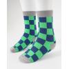 imageINNERSY Kids Boys Girls Cotton Socks Colorful Checkered Novelty Crew Socks for Teens 5 PairsCheckered Patterns a