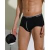 imageINNERSY Mens Cotton Underwear Classic Full Rise Briefs Open Fly Underwear 4PackBlack