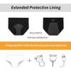 imageINNERSY Period Underwear for Women Leakproof High Waisted Menstrual Cotton Panties 3 PackBlack